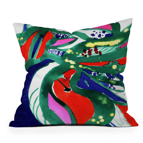 CayenaBlanca Organic color Outdoor Throw Pillow