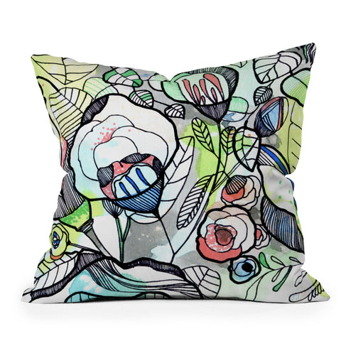 CayenaBlanca Pastel Spring Outdoor Throw Pillow