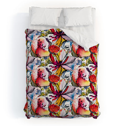 CayenaBlanca Pattern Flowers Duvet Cover