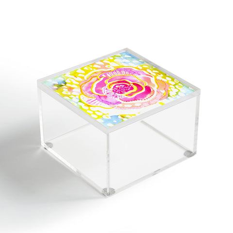 CayenaBlanca Pink Sunflower Acrylic Box