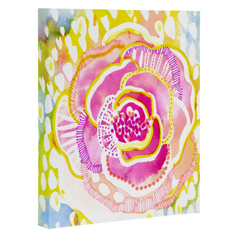 CayenaBlanca Pink Sunflower Art Canvas