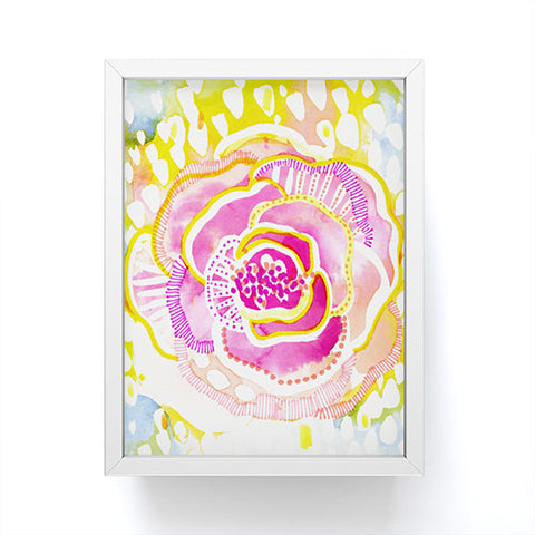 CayenaBlanca Pink Sunflower Framed Mini Art Print