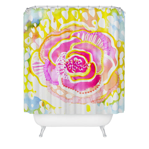 CayenaBlanca Pink Sunflower Shower Curtain