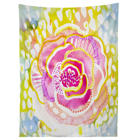 CayenaBlanca Pink Sunflower Tapestry