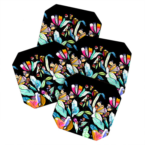 CayenaBlanca Spring WildFlowers Coaster Set