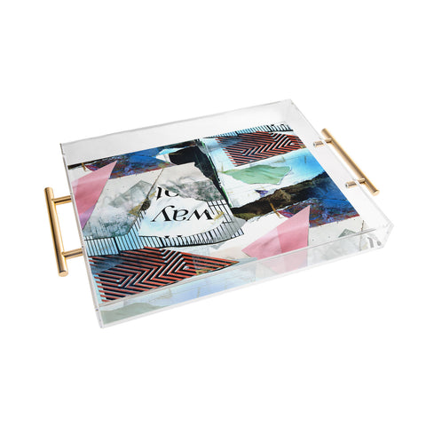 CayenaBlanca Street Collage Acrylic Tray