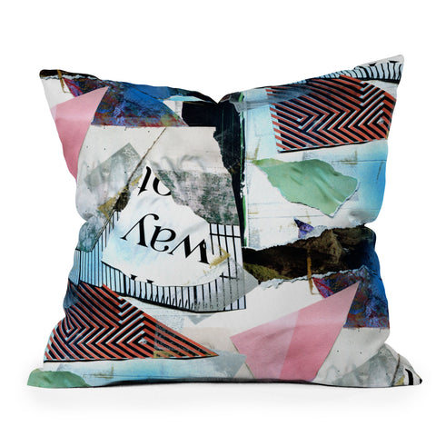 CayenaBlanca Street Collage Outdoor Throw Pillow