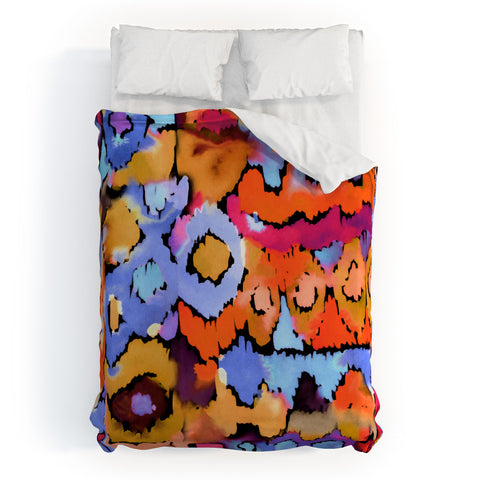 CayenaBlanca Sunset Ikat Duvet Cover