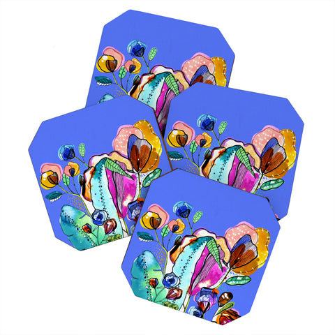 CayenaBlanca Surreal Garden Coaster Set