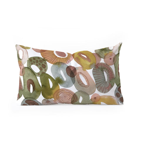 CayenaBlanca Tides and Stones Oblong Throw Pillow