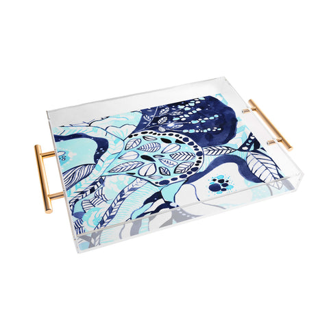 CayenaBlanca Tribal Texture Acrylic Tray