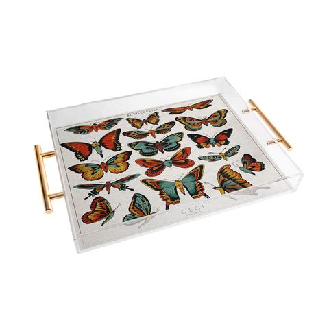 CeciTattoos BUTTerflies I Acrylic Tray
