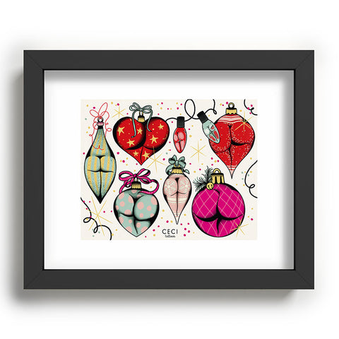 CeciTattoos XXXmas Christmas decorations booty tattoo flash Recessed Framing Rectangle