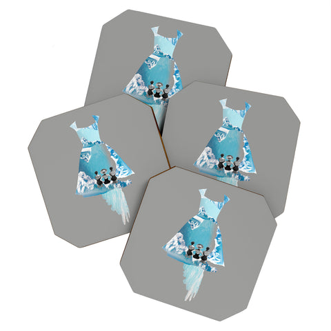 Ceren Kilic Filled With Blue Coaster Set