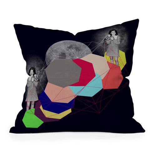 Ceren Kilic Hextagon Life I Found You Outdoor Throw Pillow