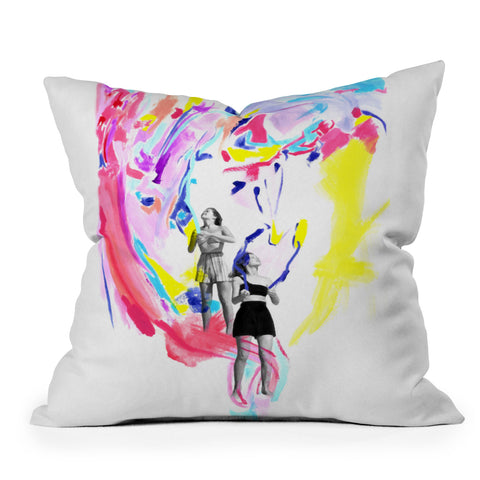 Ceren Kilic I Had A Weird Dream Outdoor Throw Pillow