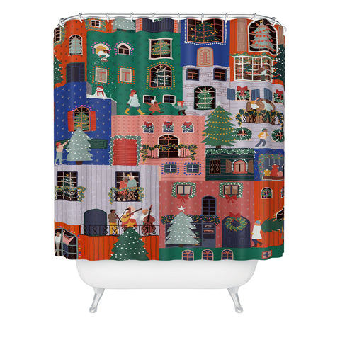Ceyda Alasar We are ONE Merry Everything Shower Curtain