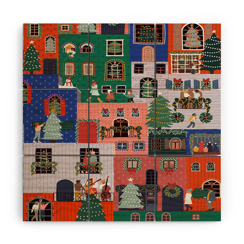 Ceyda Alasar We are ONE Merry Everything Wood Wall Mural