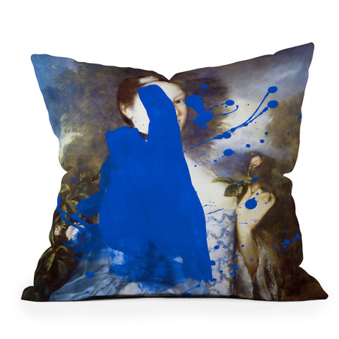 Chad Wys Blue Bomb Outdoor Throw Pillow