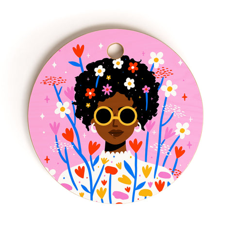 Charly Clements Bloom Where You Are Planted 1 Cutting Board Round