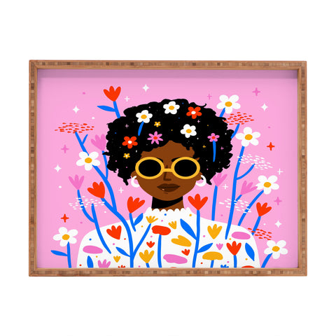 Charly Clements Bloom Where You Are Planted 1 Rectangular Tray