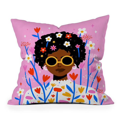 Charly Clements Bloom Where You Are Planted 1 Throw Pillow