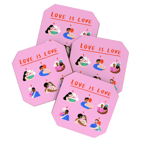 Charly Clements Love is Love 1 Coaster Set