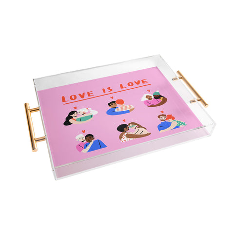 Charly Clements Love is Love 1 Acrylic Tray