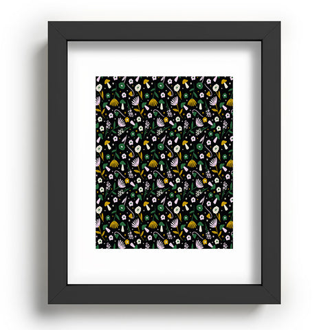 Charly Clements Magic Mushroom Forest Pattern Recessed Framing Rectangle
