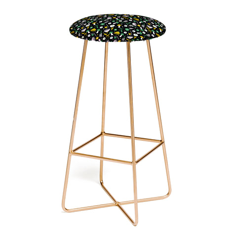 Charly Clements Magic Mushroom Forest Pattern Bar Stool