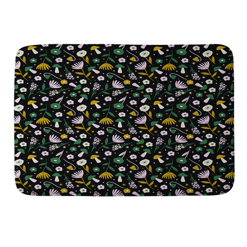 Charly Clements Magic Mushroom Forest Pattern Memory Foam Bath Mat