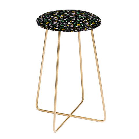 Charly Clements Magic Mushroom Forest Pattern Counter Stool