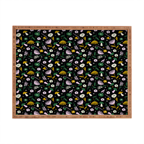 Charly Clements Magic Mushroom Forest Pattern Rectangular Tray