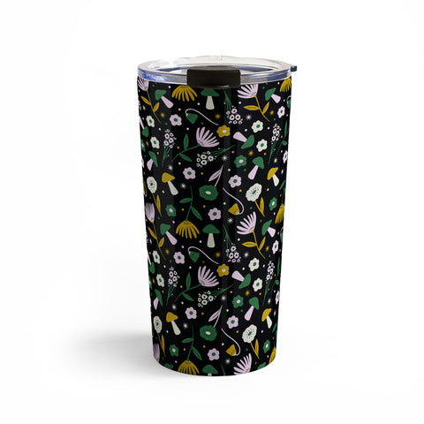 Charly Clements Magic Mushroom Forest Pattern Travel Mug
