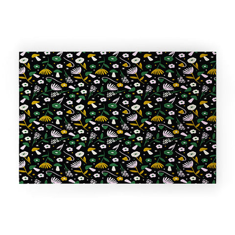 Charly Clements Magic Mushroom Forest Pattern Welcome Mat