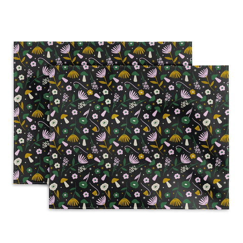 Charly Clements Magic Mushroom Forest Pattern Placemat