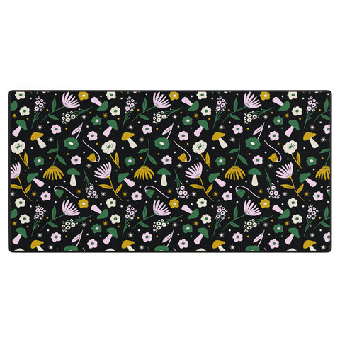 Charly Clements Magic Mushroom Forest Pattern Desk Mat