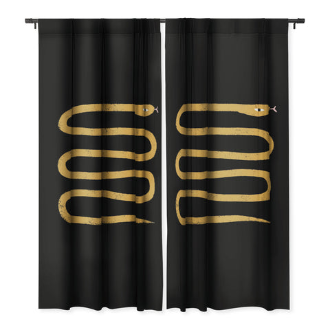 Charly Clements Minimal Snake Black and Gold Blackout Non Repeat