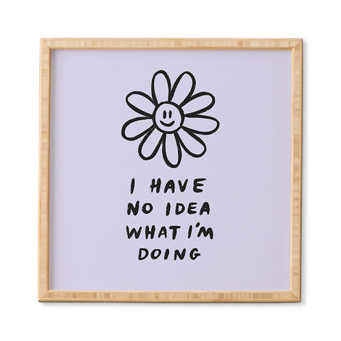 Charly Clements No Idea Daisy in Lilac Framed Wall Art