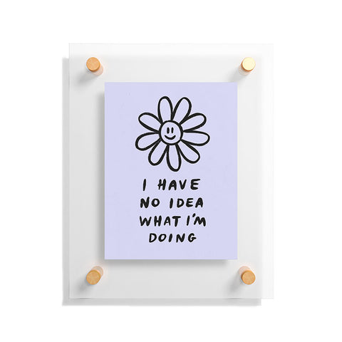 Charly Clements No Idea Daisy in Lilac Floating Acrylic Print