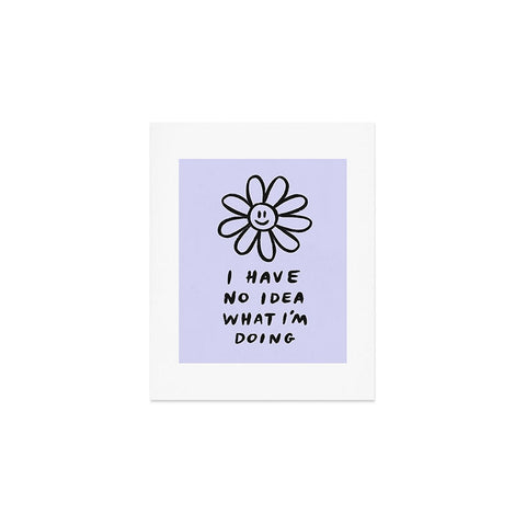 Charly Clements No Idea Daisy in Lilac Art Print