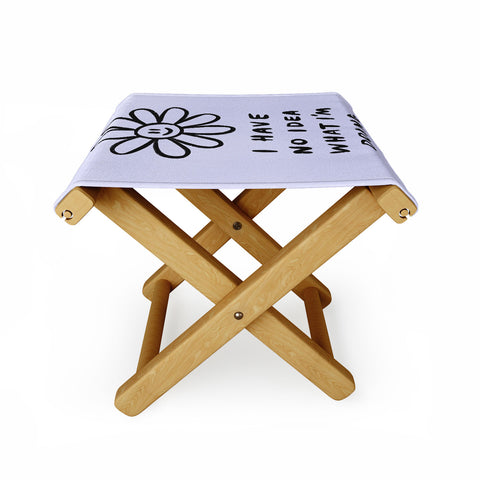 Charly Clements No Idea Daisy in Lilac Folding Stool