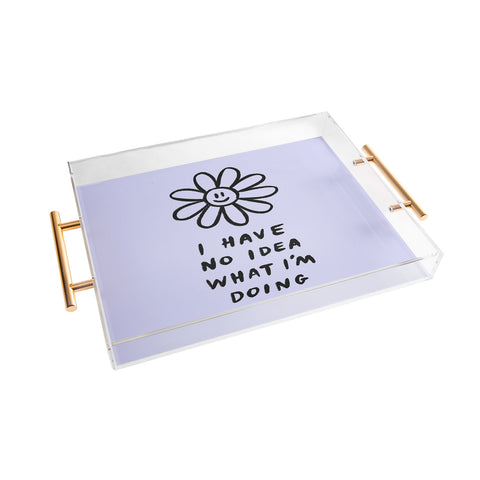 Charly Clements No Idea Daisy in Lilac Acrylic Tray