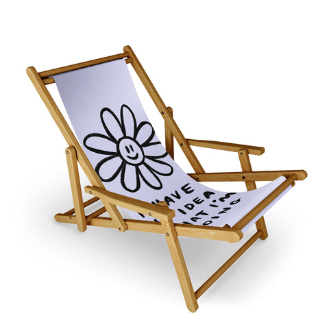 Charly Clements No Idea Daisy in Lilac Sling Chair