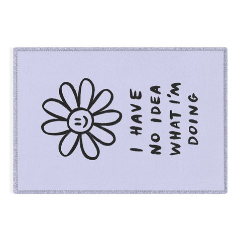 Charly Clements No Idea Daisy in Lilac Outdoor Rug