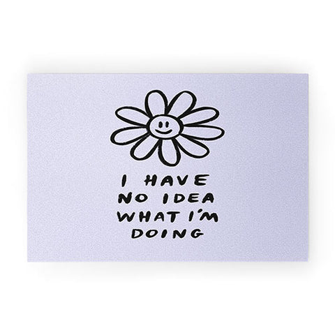 Charly Clements No Idea Daisy in Lilac Welcome Mat
