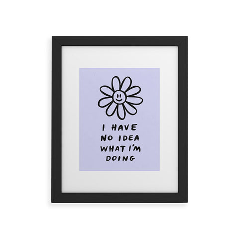 Charly Clements No Idea Daisy in Lilac Framed Art Print