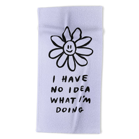 Charly Clements No Idea Daisy in Lilac Beach Towel