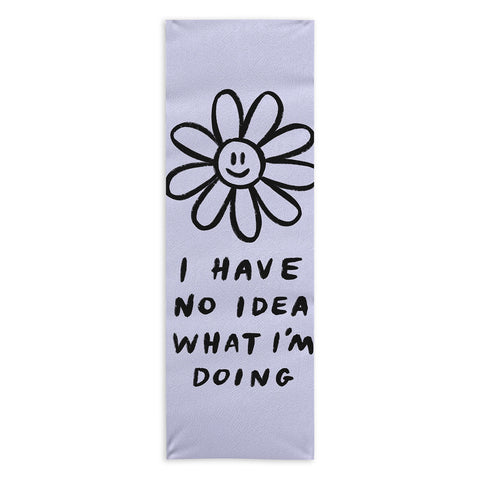 Charly Clements No Idea Daisy in Lilac Yoga Towel
