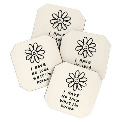 Charly Clements No Idea What Im Doing Coaster Set